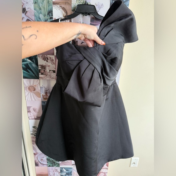 Jenny Yoo Bridal Collection Black Bow Mini Dress - Plus Size 22 - Picture 4 of 7